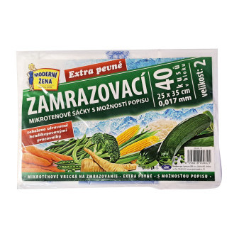 Sáčky zamrazovací mikrotenové, 25 x 35 cm, 40 ks