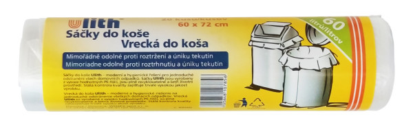 Pytel do koše 600x720, 20ks, 60l, transparetní