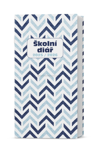 Měsíční školní diář KLÁRA LAMINO, Modř