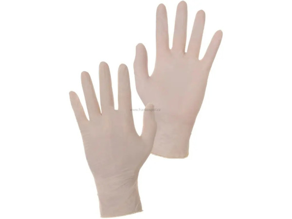 Rukavice  jednorázové CXS BERT, latexové, lehce pudřené, vel. 7
