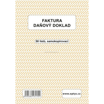 Faktura A5, samopropisovací, 50 listů
