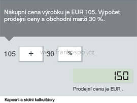 Výpočet marže s klávesou %