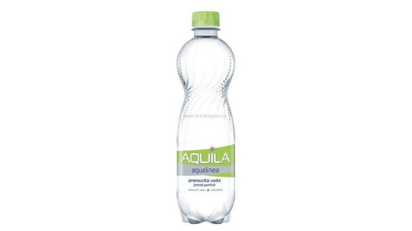 Pramenitá voda AQUILA Aqualinea, 12 x 0,5 l, jemně perlivá
