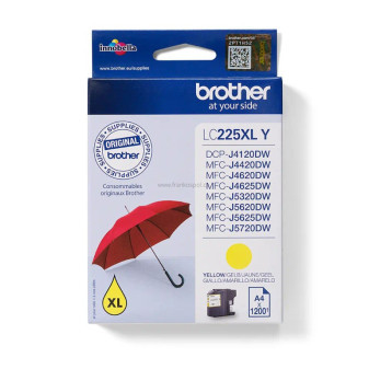 Cartridge BROTHER LC-225XLY Yellow, originální