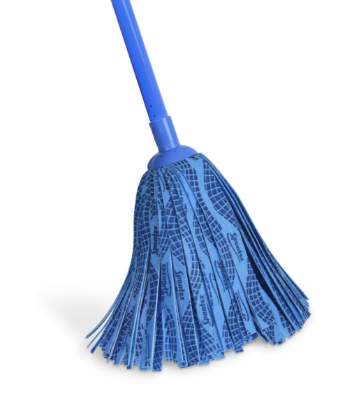Mop SPONTEX Poder Azul, třásňový, s holí