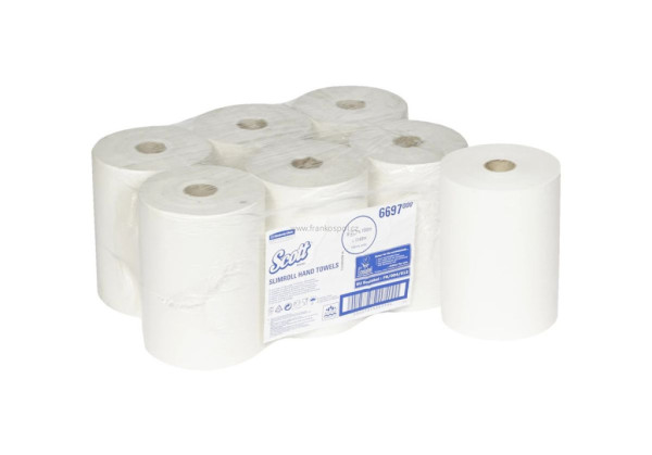 Papírové ručníky SCOTT Slimroll v roli, 1-vrstvé