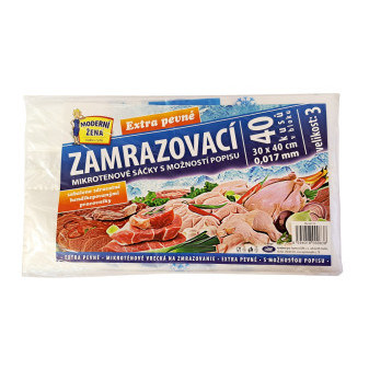 Sáčky zamrazovací mikrotenové, 30 x 40 cm, 40 ks