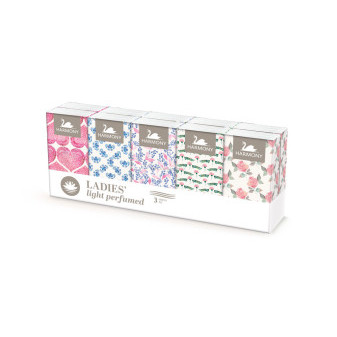 Papírové kapesníčky HARMONY Ladies light perfumed, 3-vrtvé, 10 x 10 ks