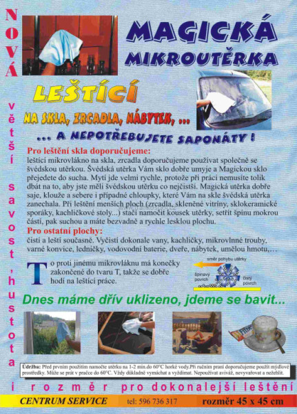 Utěrka MAGICKÁ - leštící mikrovlákno