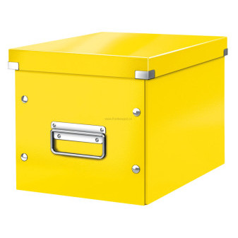 Krabice univerzální, čtvercová A5, Click&Store, LEITZ žlutá