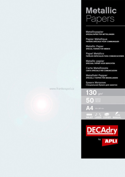 Metalický papír APLI, A4/130g, perleťový