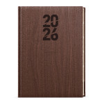 Denní diář CTIRAD s výsekem WOOD, A5, hnědý