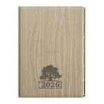 Denní diář CTIRAD s výsekem WOOD, A5, světle hnědý