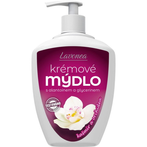 Tekuté mýdlo LAVONEA krémové, 500ml, s pumpičkou, Kašmír & Orchidea
