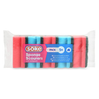 Houbička na nádobí SÖKE, tvarovaná, 5 ks
