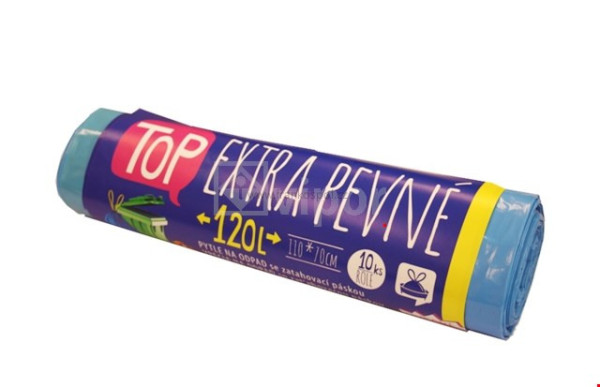 Pytle na odpad 120l v roli extra pevné, modrý