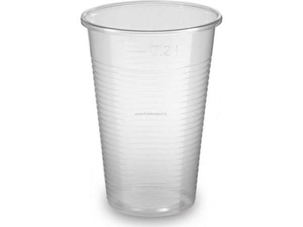 Kelímek nápojový PP, transparentní, 0,2 l