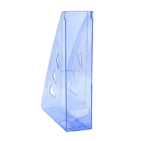 Stojan na časopisy OFFICE Products transparentní, modrý