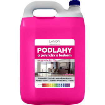 LAVON Professional, podlahy a povrchy s leskem, magnólie & růže, 5 l