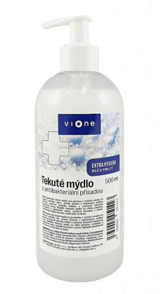 Mýdlo tekuté VIONE EXTRA HYGIENE bílé antibakteriální s pumpičkou