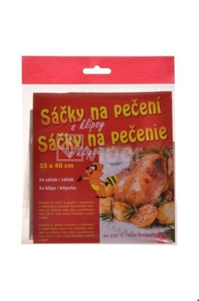 Sáček na pečení 35 x 40 cm + klipsy