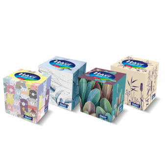 Papírové kapesníčky VELVET Cube, 3-vrstvé, 56 ks