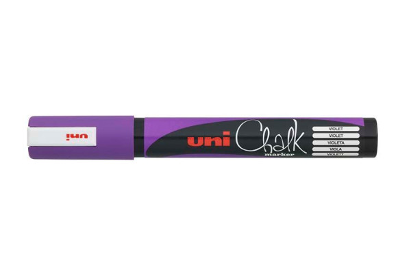 Křídový popisovač UNI Chalk Marker, 1,8-2,5 mm, fialový