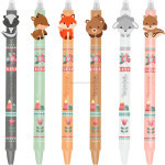 Gumovací pero COLORINO Clicker, 0,5 mm, Little Foxes