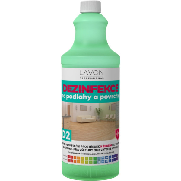 LAVON Professional, dezinfekce na podlahy a povrchy D2, 1 l