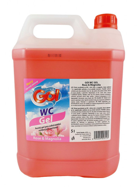 GO! WC gel čistič, Rose & Magnolia, 5 l