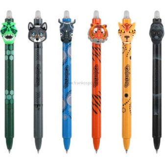 Gumovací pero COLORINO Clicker, 0,5 mm, Divoká zvířata