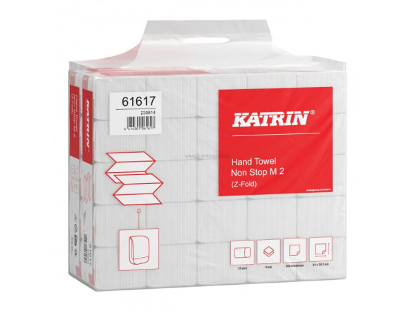 Papírové ručníky ZZ KATRIN Non Stop M2, 25 x 160 ks