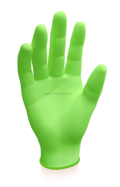 Rukavice jednorázové GoGrip, nitrilové, zelené, vel. L