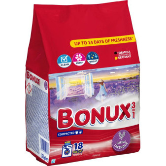 Prací prášek BONUX 3v1, 1,17kg, na barevné prádlo