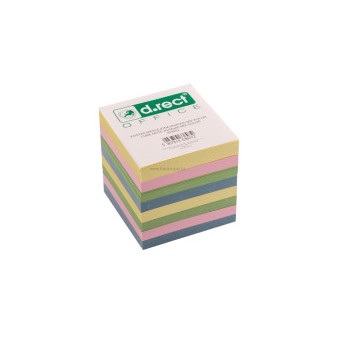 Kostka nelepená D.Rect, 85 x 85 x 80 mm, mix barev