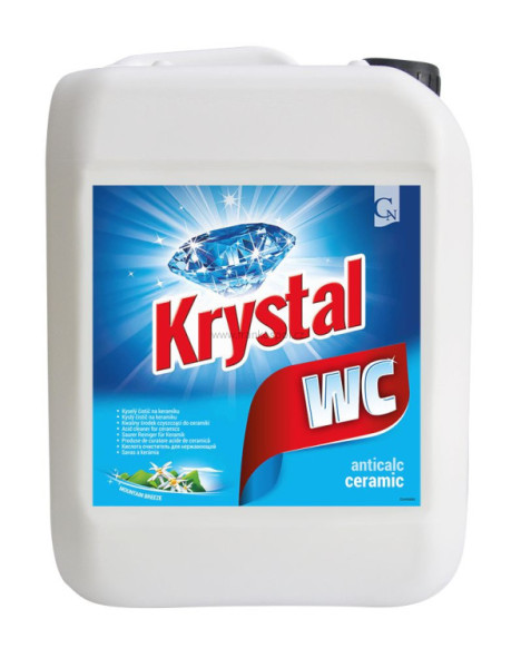 KRYSTAL WC kyselý čistič, 5 l, na keramiku - modrý