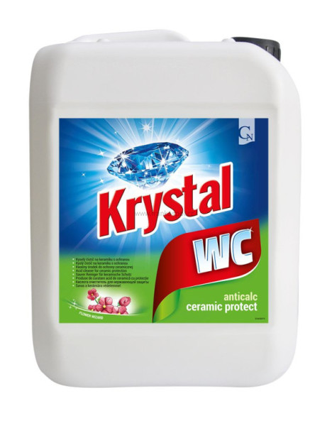 KRYSTAL WC kyselý čistič, 5 l, na keramiku s ochranou - zelený