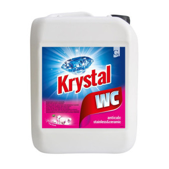 KRYSTAL WC kyselý čistič, 5 l, na nerez a keramiku - růžový