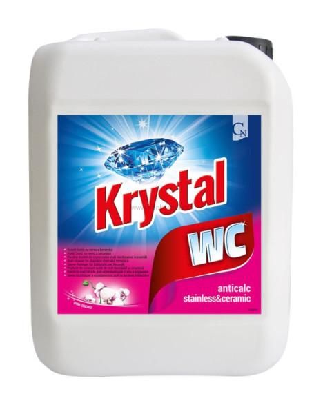 KRYSTAL WC kyselý čistič, 5 l, na nerez a keramiku - růžový