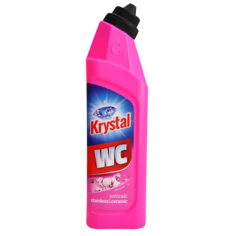 KRYSTAL WC kyselý čistič, 750 ml, na nerez a keramiku - růžový