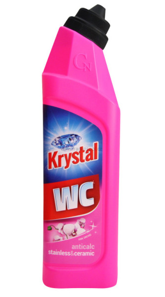 KRYSTAL WC kyselý čistič, 750 ml, na nerez a keramiku - růžový