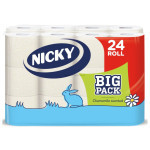 Toaletní papír NICKY Big Pack, heřmánek, 3-vrstvý, 24 rolí