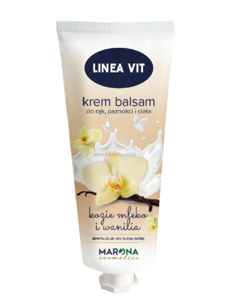 Krémový balzám na ruce i tělo LINEA VIT, 100 ml, Kozí mléko a vanilka