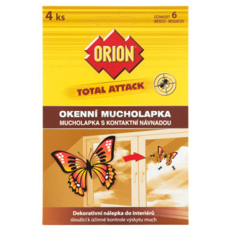 ORION Total Attack okenní mucholapka, 4 ks
