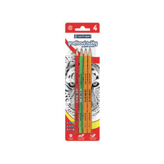 Grafitová tužka CENTROPEN 9510, sada 4 ks