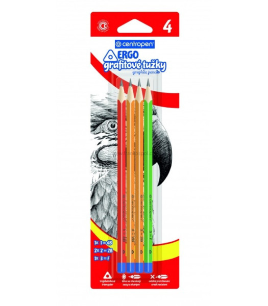 Grafitová tužka CENTROPEN 9511, sada 4 ks