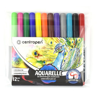 Popisovač CENTROPEN Aquarelle, sada 12 ks