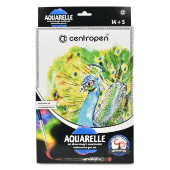 Popisovač CENTROPEN Aquarelle, sada 14+5 ks