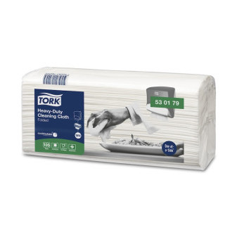 Utěrka TORK Heavy Duty, z netkané textilie, skládaná, 105 ks, bílá