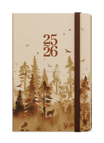 Týdenní diář 18měsíční LUNGO, B6, Les